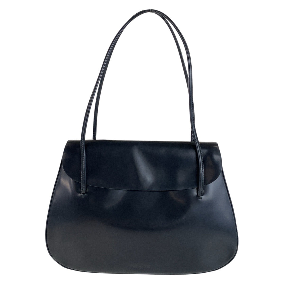 12808
PRADA プラダ ブラック 黒 シルバー金具 パテントレザー ショルダーバッグ  レディース
