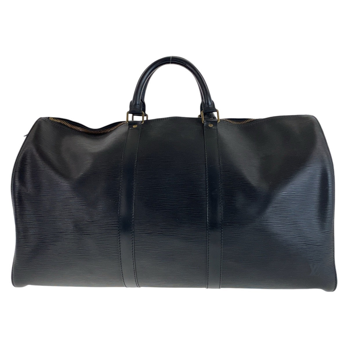 LOUIS VUITTON ルイヴィトン エピ キーポル50 ノワール ブラック 黒 ゴールド金具 エピレザー M42962 ボストンバッグ ハンドバッグ 男女兼用  メンズ