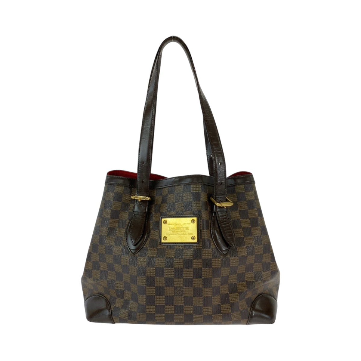 13236
LOUIS VUITTON ルイヴィトン ダミエ エベヌ ハムステッドPM エベヌ ブラウン ゴールド金具 PVC N51205 トートバッグ ショルダーバッグ  レディース