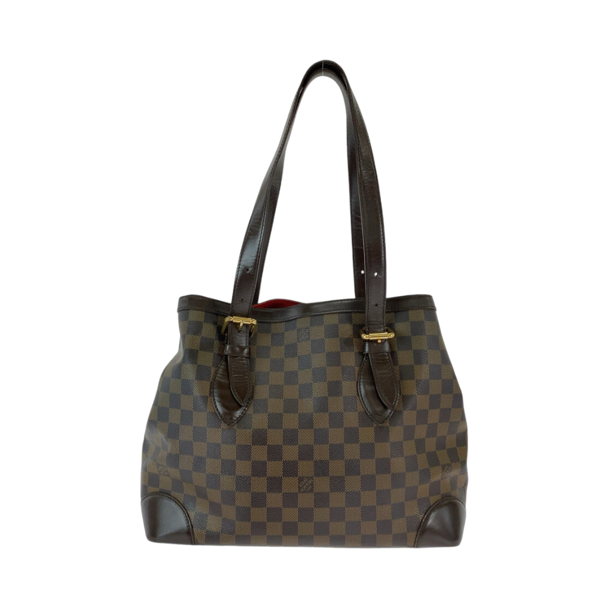 13236
LOUIS VUITTON ルイヴィトン ダミエ エベヌ ハムステッドPM エベヌ ブラウン ゴールド金具 PVC N51205 トートバッグ ショルダーバッグ  レディース