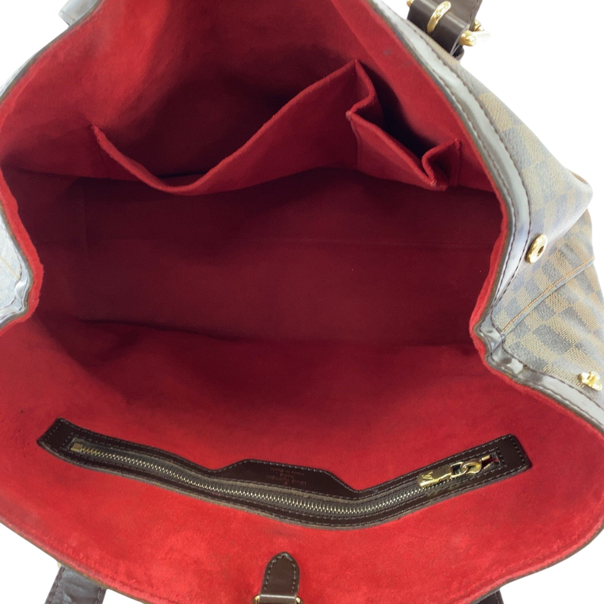 13236
LOUIS VUITTON ルイヴィトン ダミエ エベヌ ハムステッドPM エベヌ ブラウン ゴールド金具 PVC N51205 トートバッグ ショルダーバッグ  レディース