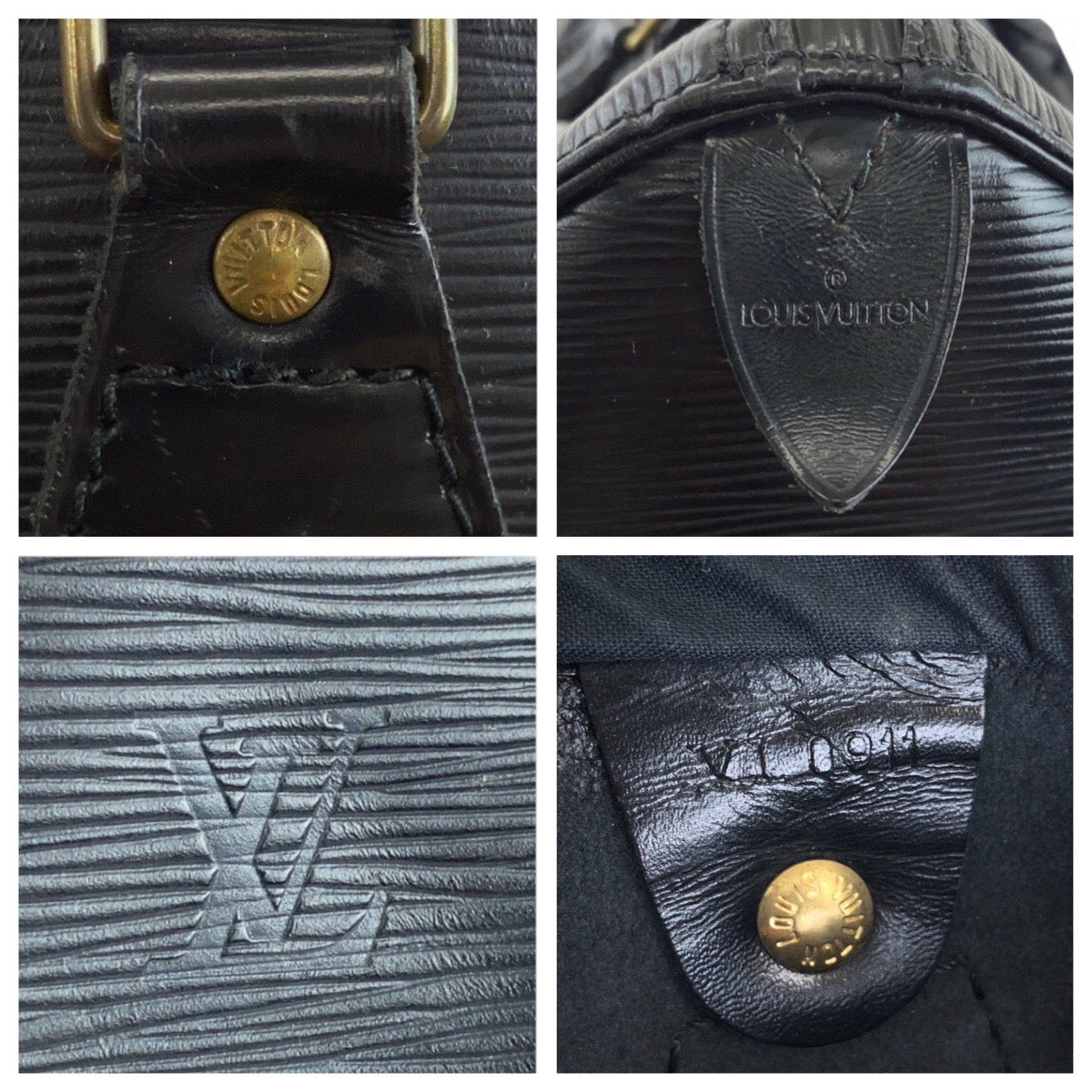14058
LOUIS VUITTON ルイヴィトン エピ スピーディ30 ブラック 黒 ゴールド金具 レザー M59022 ハンドバッグ ボストンバッグ  レディース