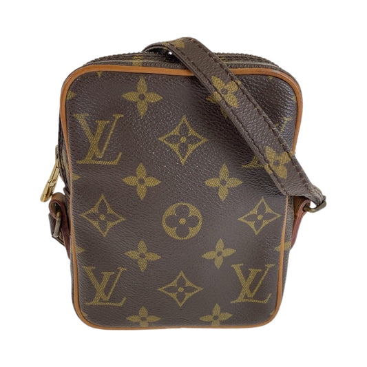 12789
LOUIS VUITTON ルイヴィトン モノグラム ミニダヌーブ ブラウン ゴールド金具 PVC M45268 ショルダーバッグ 斜め掛け ポシェット  レディース