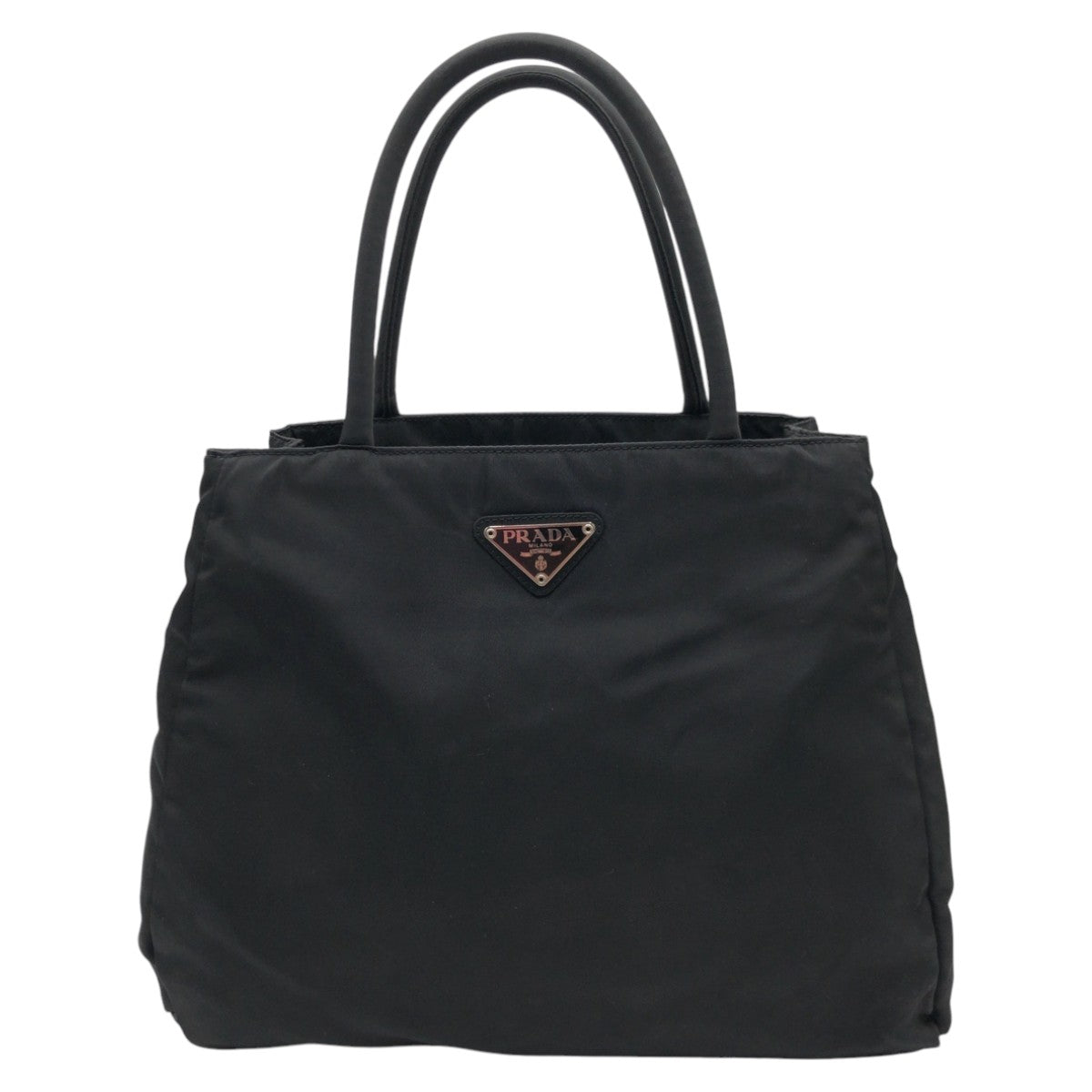 13247
PRADA プラダ テスート 三角ロゴ ブラック 黒 ナイロン トートバッグ ハンドバッグ  レディース ABP17