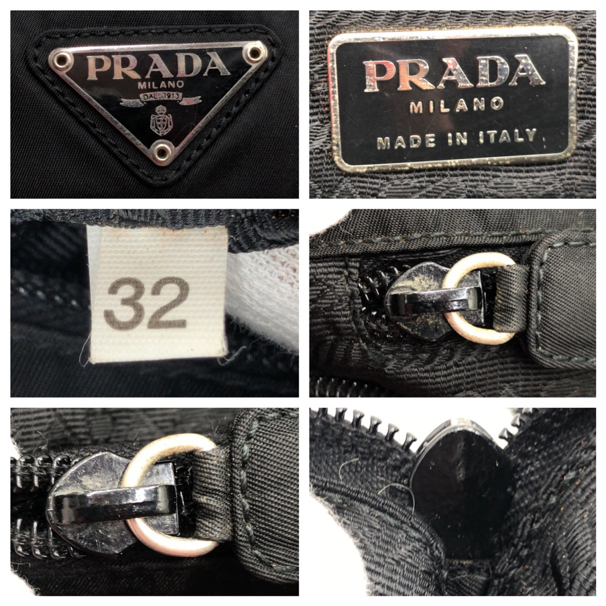 13247
PRADA プラダ テスート 三角ロゴ ブラック 黒 ナイロン トートバッグ ハンドバッグ  レディース ABP17