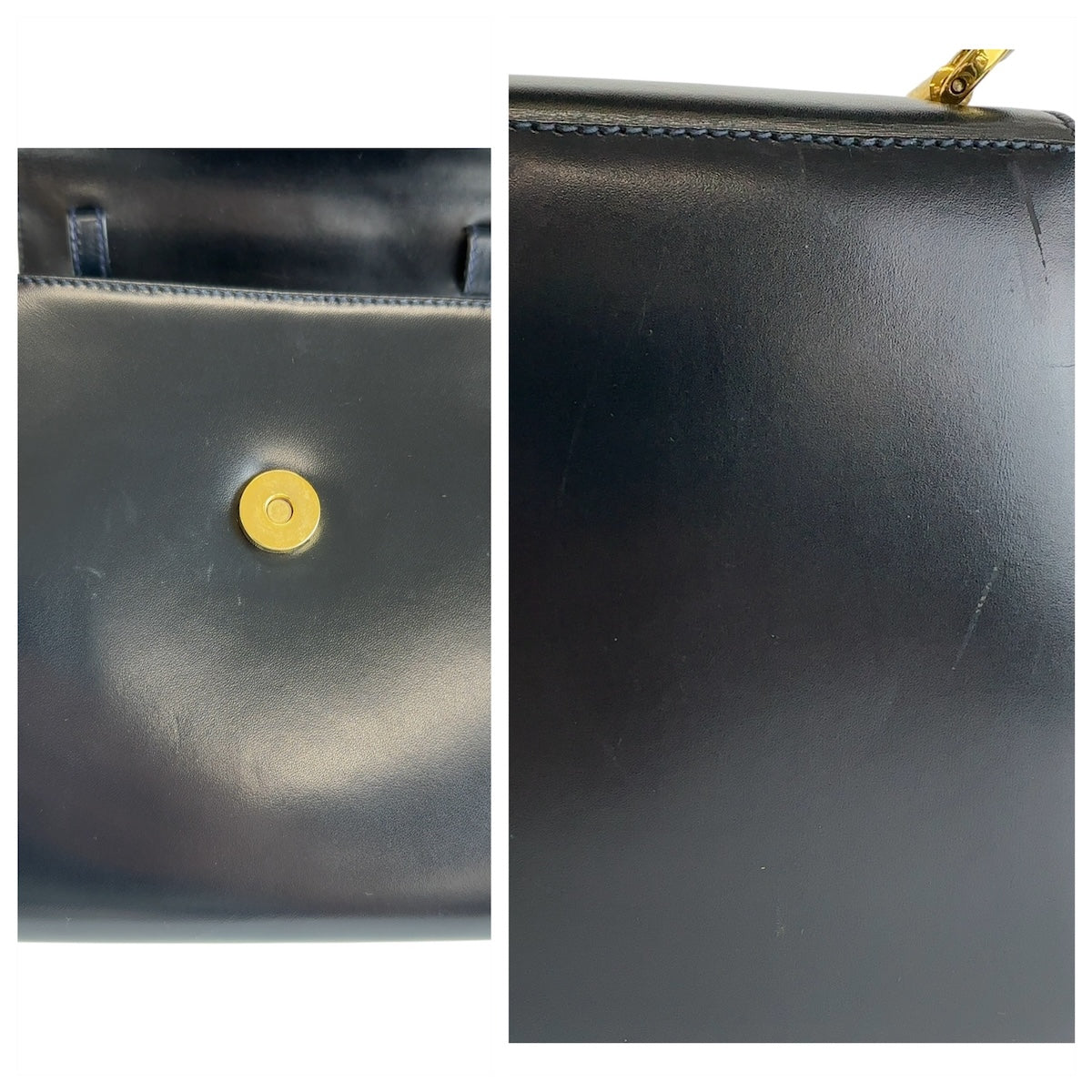 13250
Salvatore Ferragamo サルヴァトーレフェラガモ ヴィンテージ ヴァラリボン ネイビー ゴールド金具 レザー ハンドバッグ ショルダーバッグ 2way  レディース