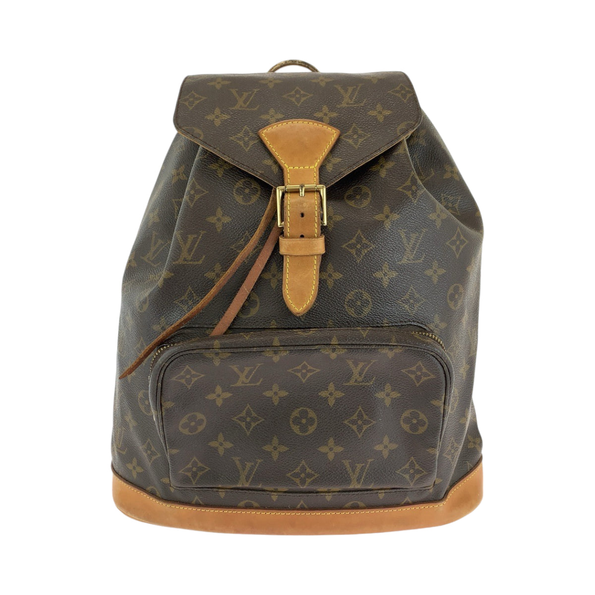13251
LOUIS VUITTON ルイヴィトン モノグラム モンスリGM ブラウン ゴールド金具 PVC M51135 リュックサック バックパック  レディース