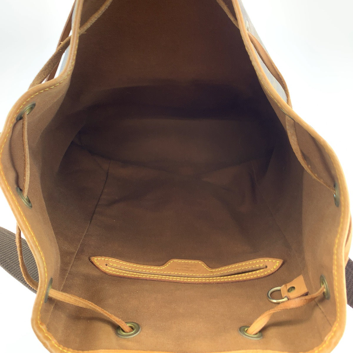 13251
LOUIS VUITTON ルイヴィトン モノグラム モンスリGM ブラウン ゴールド金具 PVC M51135 リュックサック バックパック  レディース