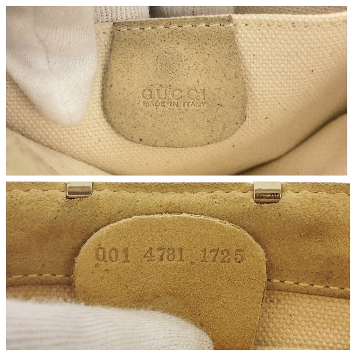 GUCCI グッチ ベージュ シルバー金具 スウェード 001.4781 ショルダーバッグ ポシェット パーティバッグ  レディース