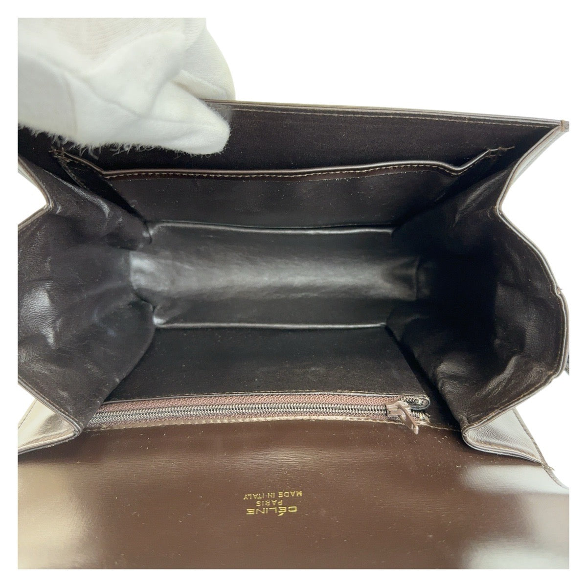 13253
CELINE セリーヌ ヴィンテージ 馬車金具 ブラウン ゴールド金具 レザー ショルダーバッグ  レディース