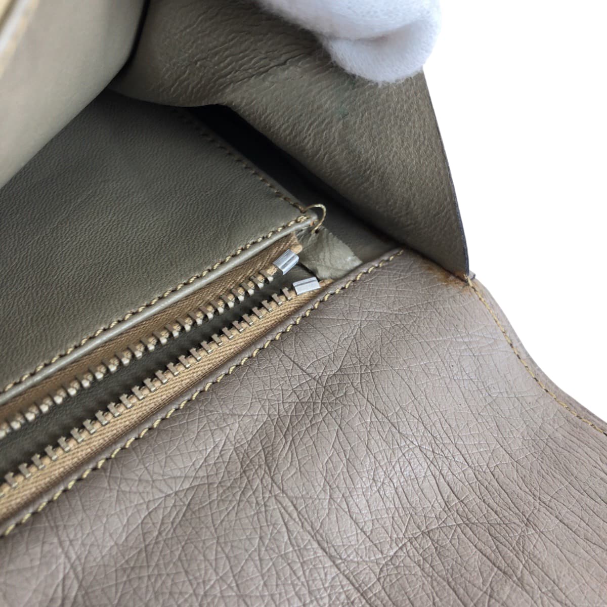 14059
Dior ディオール ヴィンテージ グレー シルバー金具 オーストリッチ ハンドバッグ ショルダーバッグ  レディース