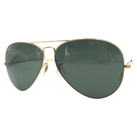 13257
Ray-Ban レイバン ヴィンテージ B&L U.S.A ボシュロム アビエーター ゴールド グリーン メタル 62□14 サングラス ティアドロップ  レディース