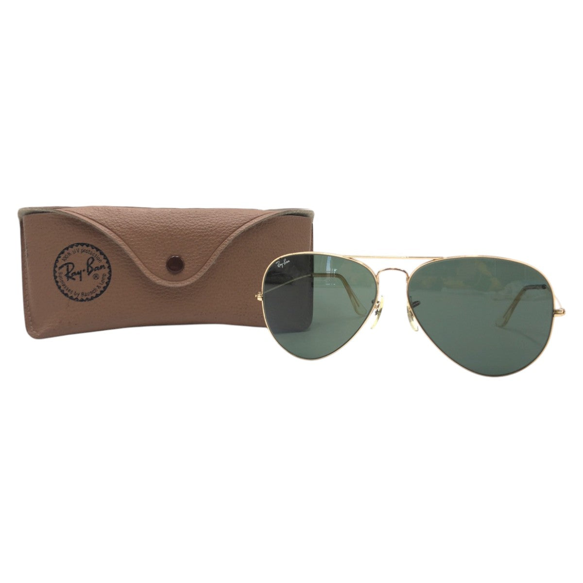 13257
Ray-Ban レイバン ヴィンテージ B&L U.S.A ボシュロム アビエーター ゴールド グリーン メタル 62□14 サングラス ティアドロップ  レディース