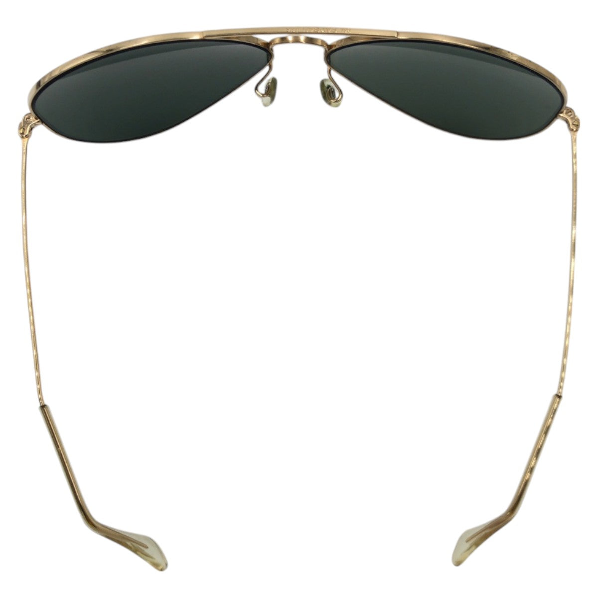 13257
Ray-Ban レイバン ヴィンテージ B&L U.S.A ボシュロム アビエーター ゴールド グリーン メタル 62□14 サングラス ティアドロップ  レディース