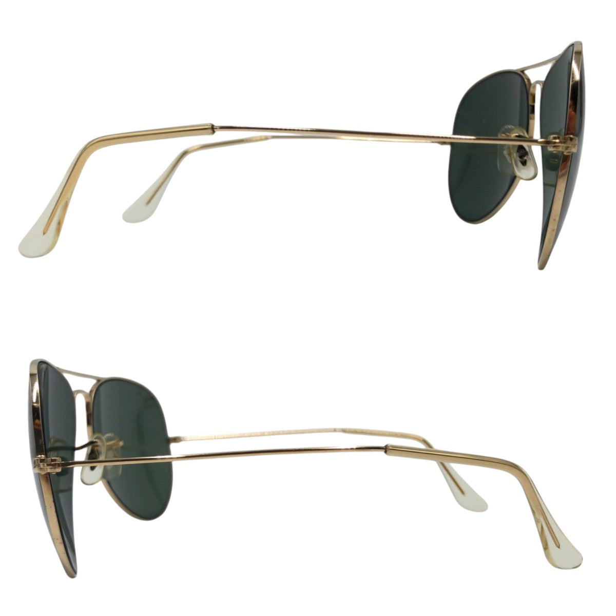 13257
Ray-Ban レイバン ヴィンテージ B&L U.S.A ボシュロム アビエーター ゴールド グリーン メタル 62□14 サングラス ティアドロップ  レディース