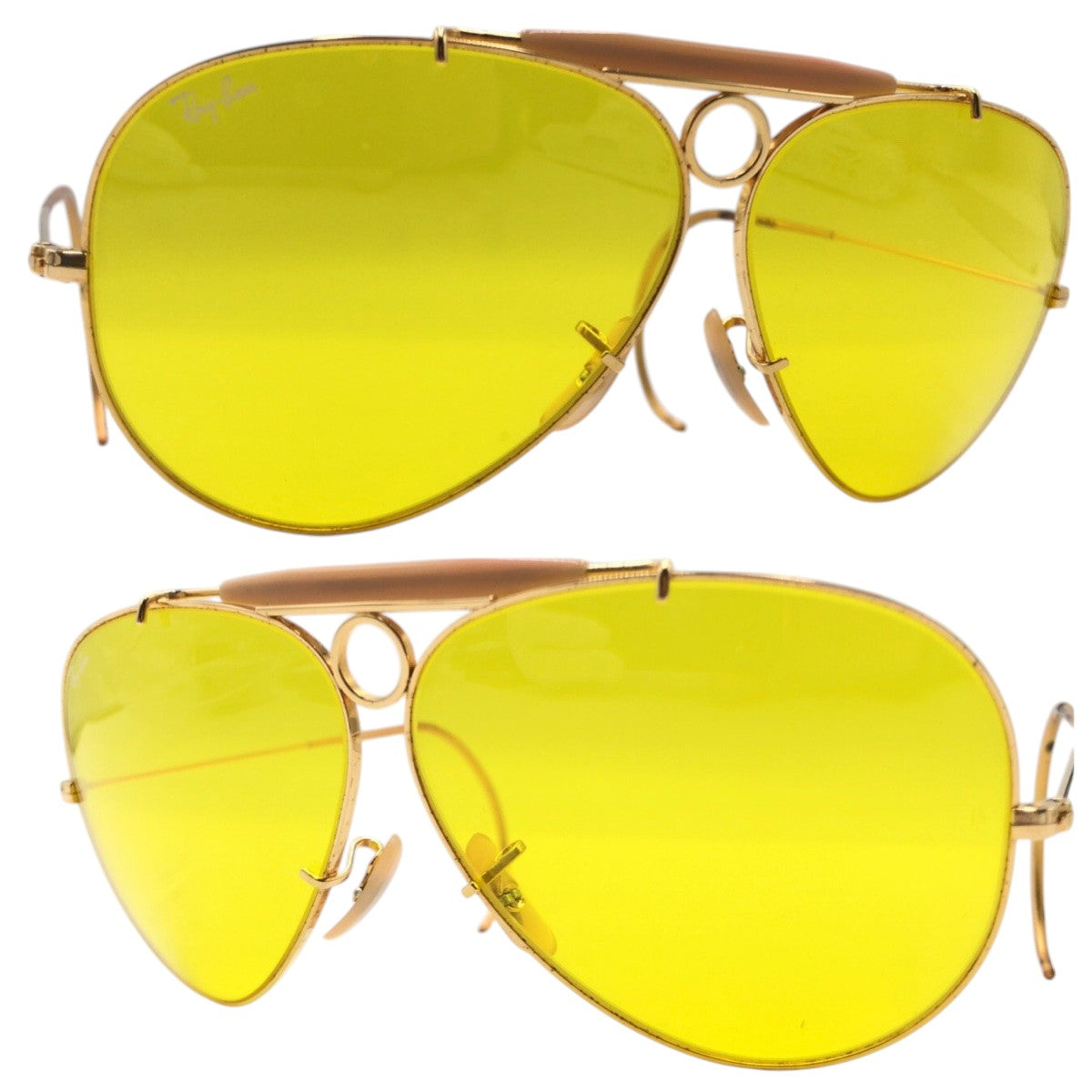 Ray-Ban レイバン ヴィンテージ B&L ボシュロム RAY-BAN U.S.A シューター ゴールド イエロー メタル L0305 OKBJ サングラス ティアドロップ  メンズ