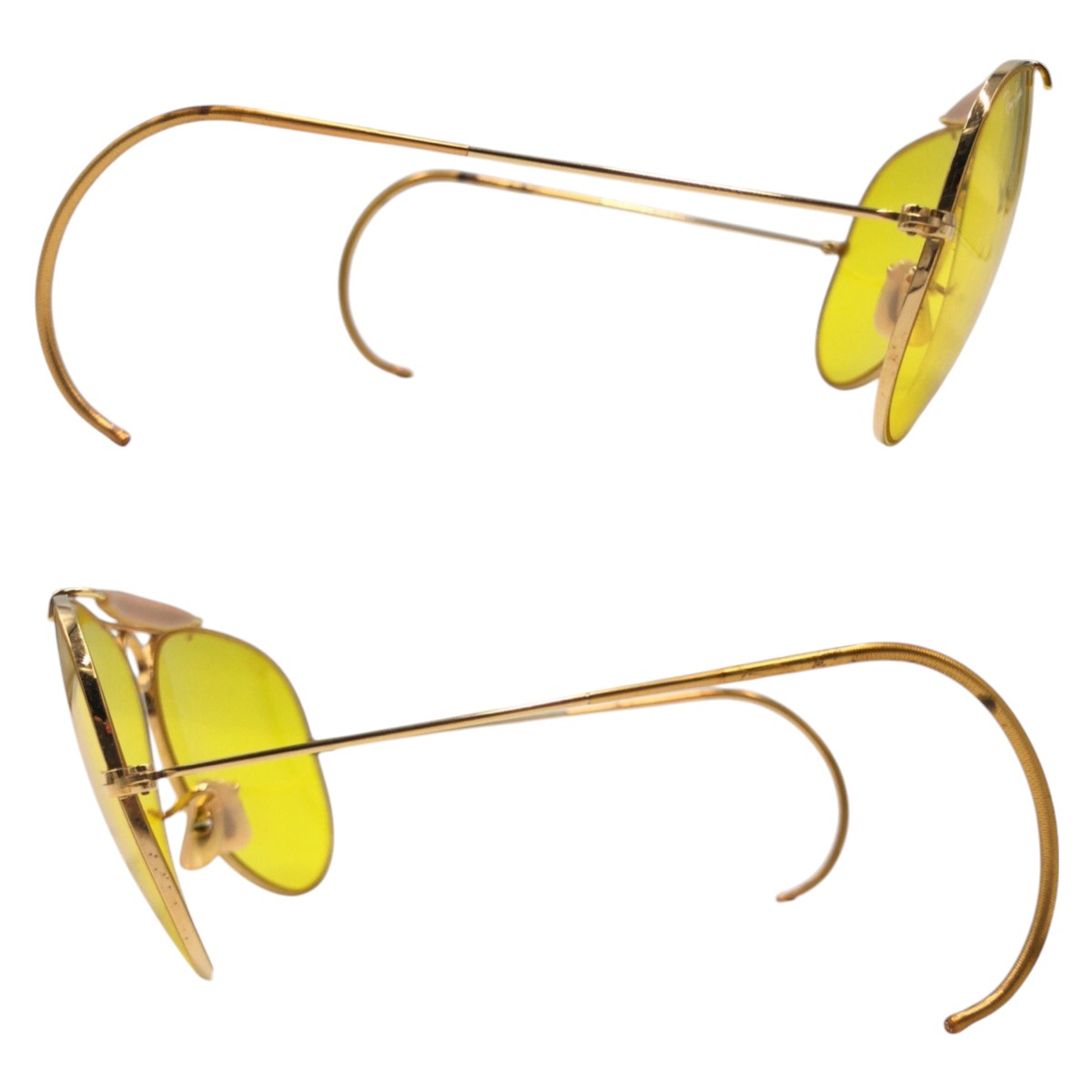 Ray-Ban レイバン ヴィンテージ B&L ボシュロム RAY-BAN U.S.A シューター ゴールド イエロー メタル L0305 OKBJ サングラス ティアドロップ  メンズ