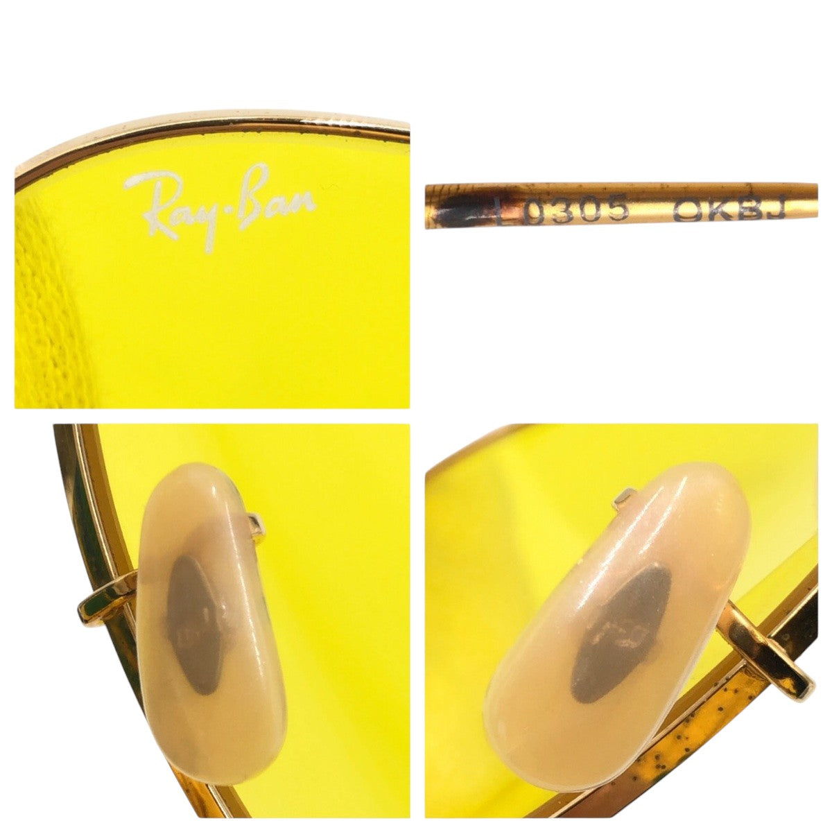 Ray-Ban レイバン ヴィンテージ B&L ボシュロム RAY-BAN U.S.A シューター ゴールド イエロー メタル L0305 OKBJ サングラス ティアドロップ  メンズ