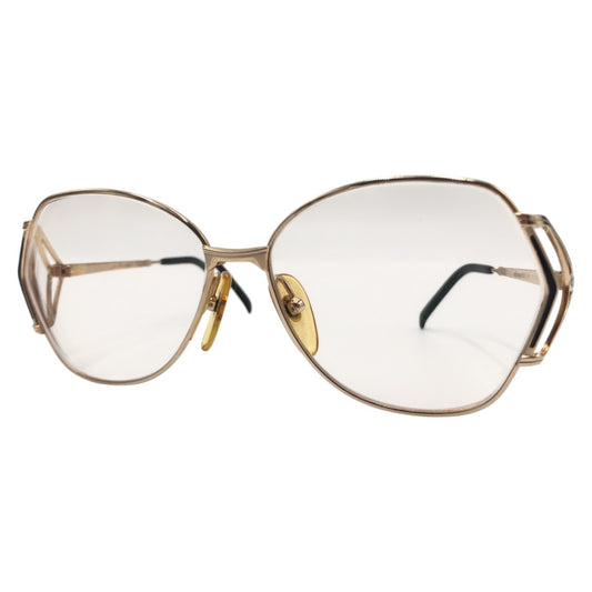 13260
 Dior Vintage Gold Metal 2309 49 56□14 125 Glasses Sunglasses Frames Women's