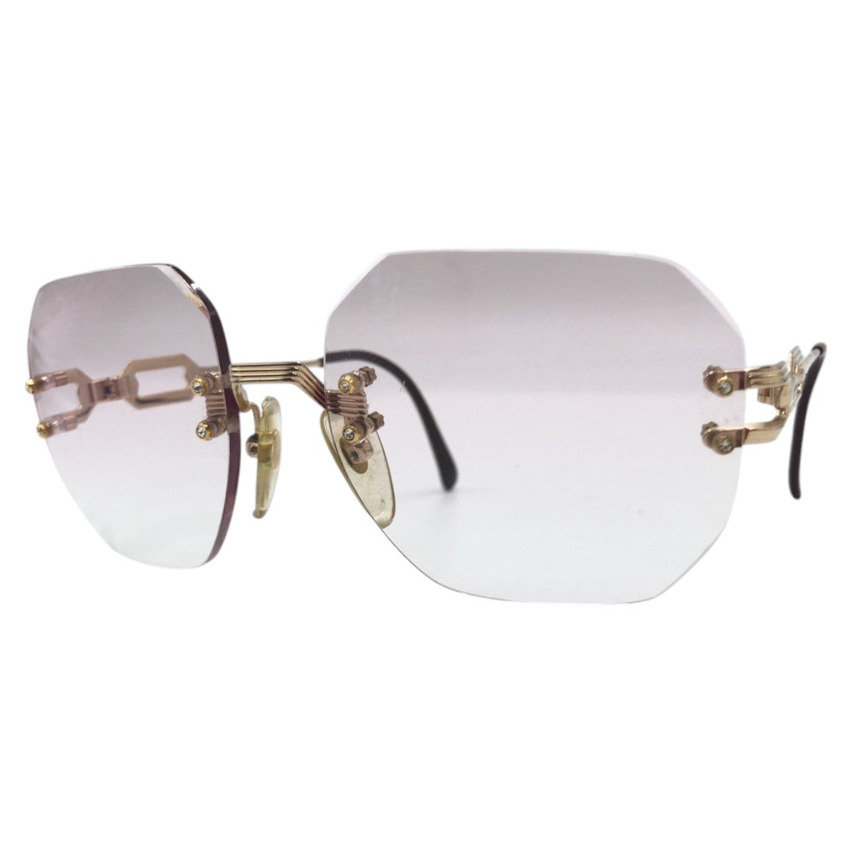 13261
Dior ディオール ヴィンテージ ゴールド パープル メタル 58□17 125 サングラス スクエア  レディース