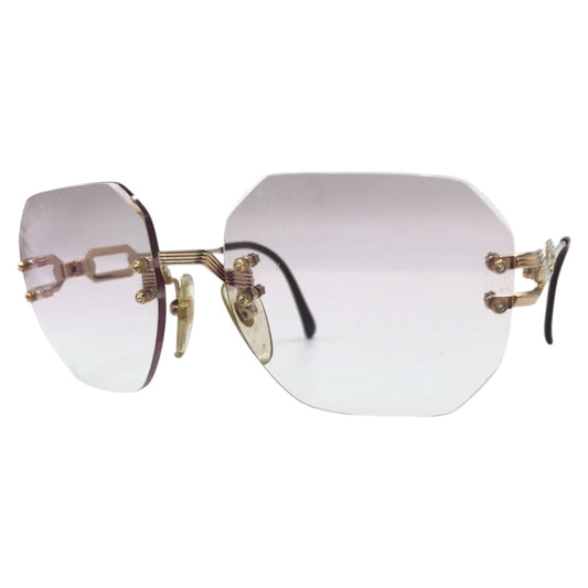 13261
Dior ディオール ヴィンテージ ゴールド パープル メタル 58□17 125 サングラス スクエア  レディース