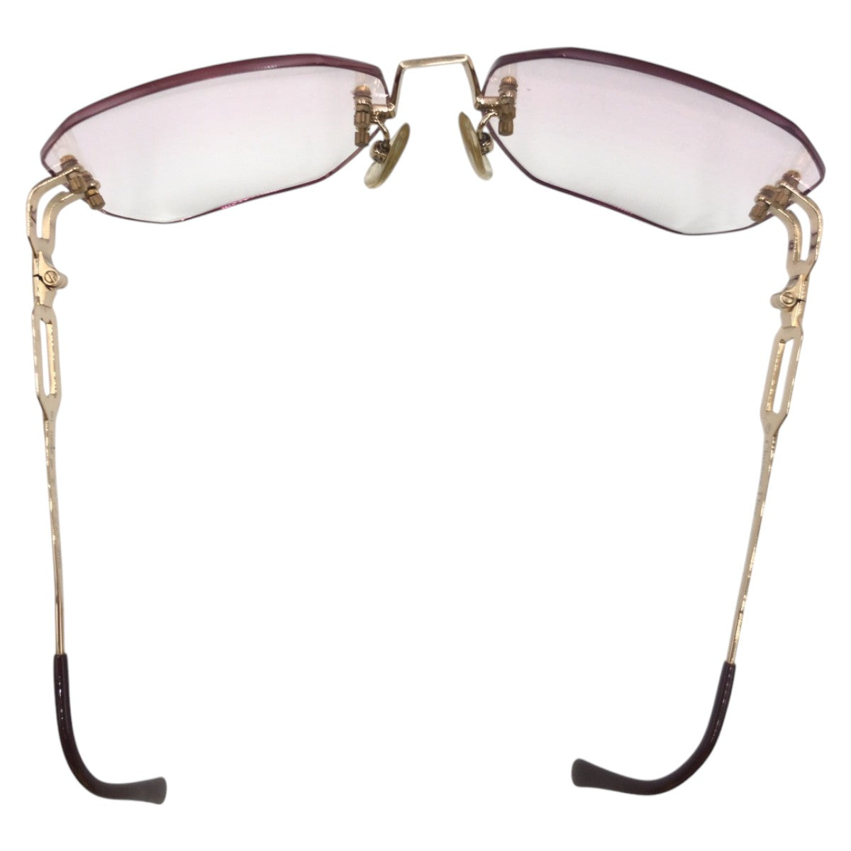 13261
Dior ディオール ヴィンテージ ゴールド パープル メタル 58□17 125 サングラス スクエア  レディース