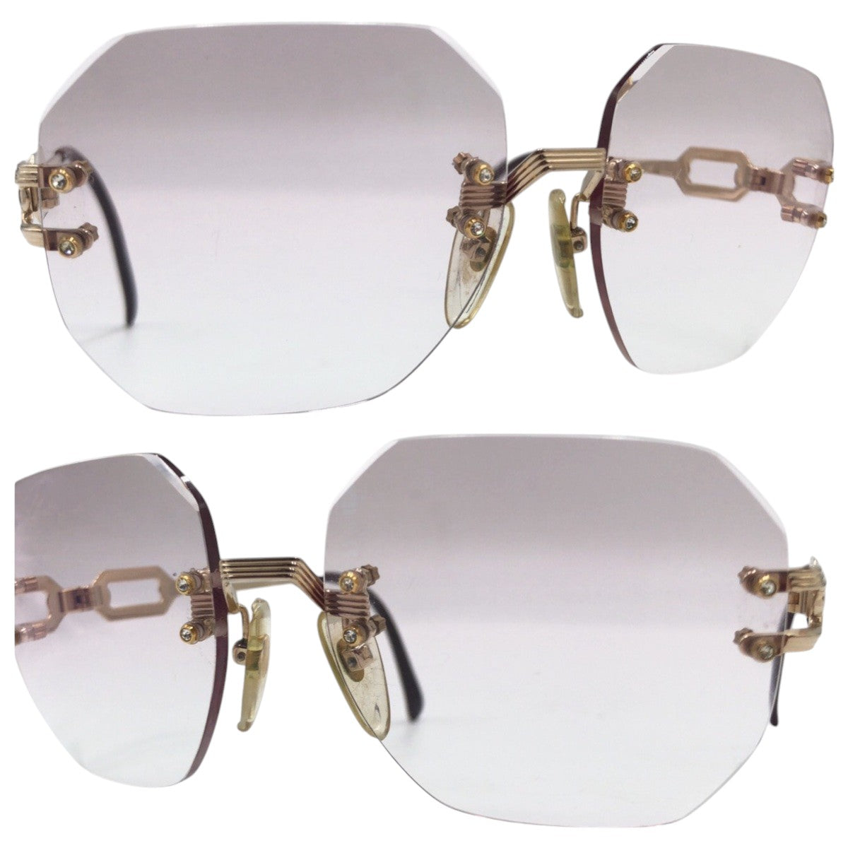13261
Dior ディオール ヴィンテージ ゴールド パープル メタル 58□17 125 サングラス スクエア  レディース