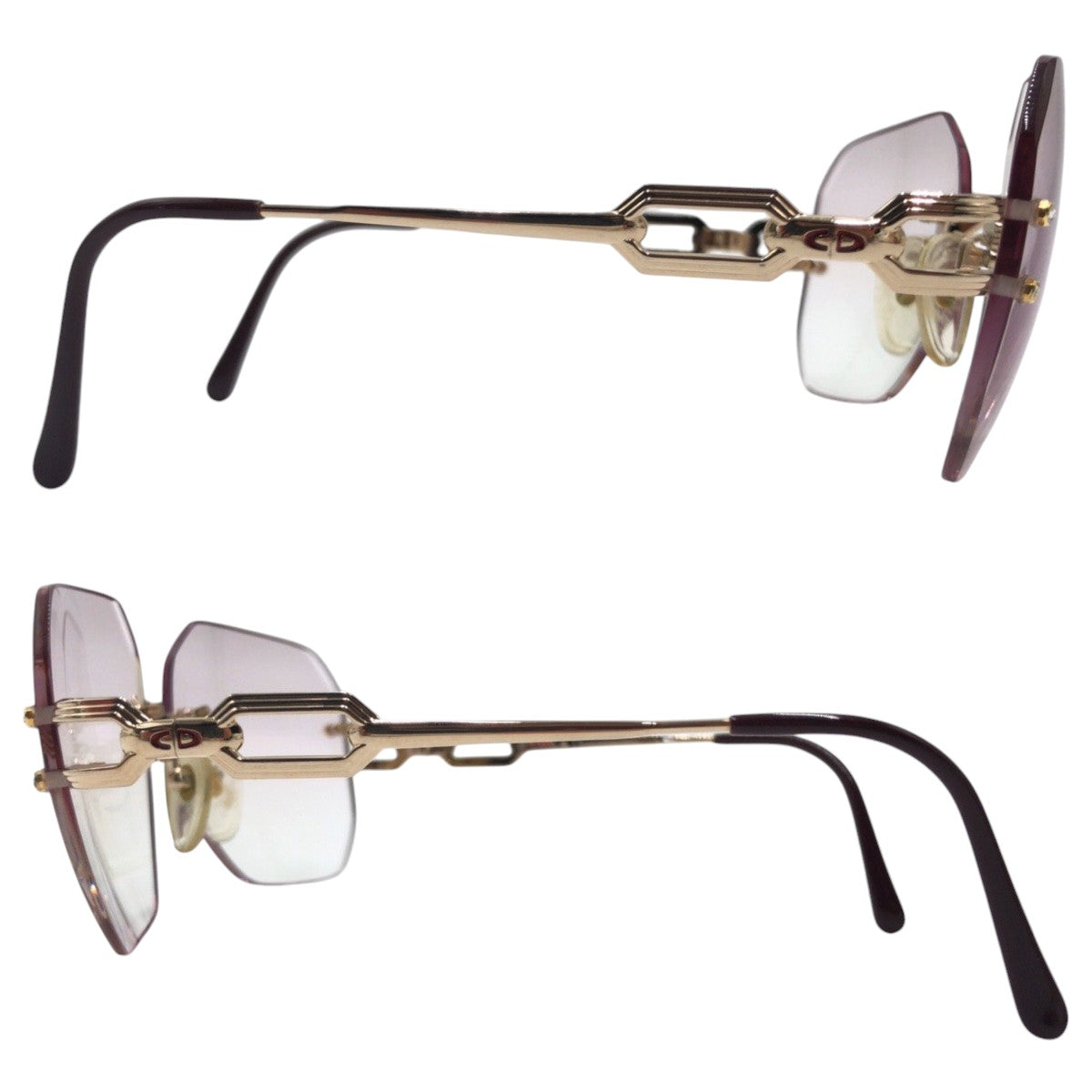 13261
Dior ディオール ヴィンテージ ゴールド パープル メタル 58□17 125 サングラス スクエア  レディース