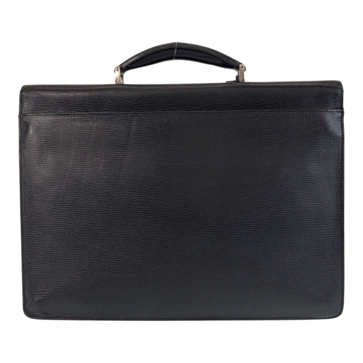 13263
BALLY バリー ヴィンテージ ブラック 黒 シルバー金具 レザー ビジネスバッグ ブリーフケース  メンズ