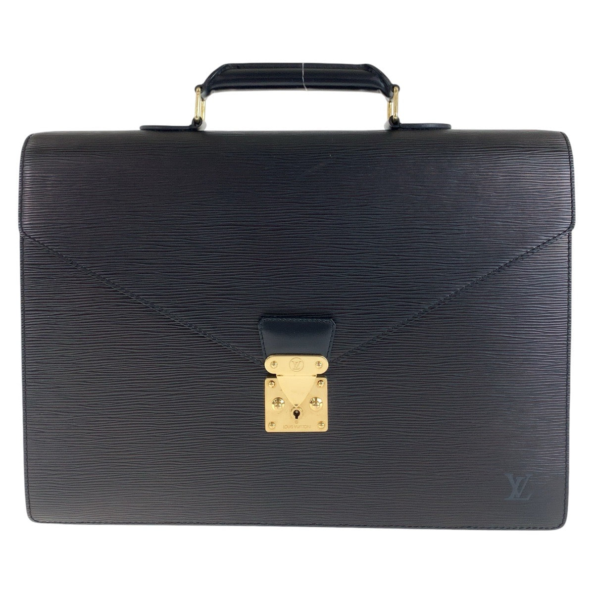 13264
LOUIS VUITTON ルイヴィトン エピ セルヴィエット コンセイエ ブラック 黒 ゴールド金具 レザー M54422 ビジネスバッグ ブリーフケース  メンズ