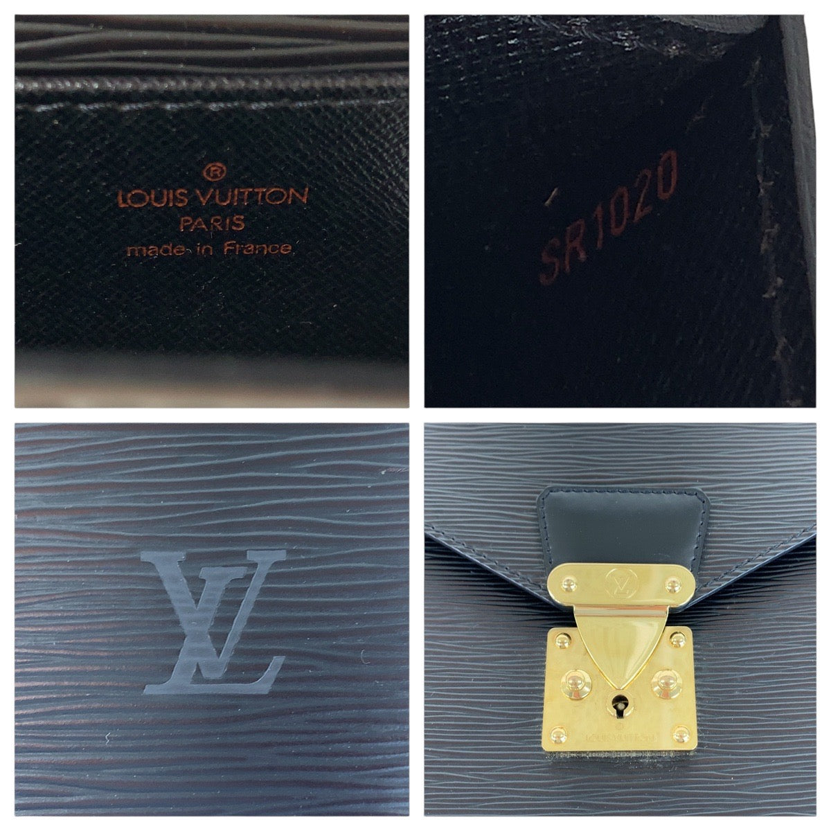 13264
LOUIS VUITTON ルイヴィトン エピ セルヴィエット コンセイエ ブラック 黒 ゴールド金具 レザー M54422 ビジネスバッグ ブリーフケース  メンズ