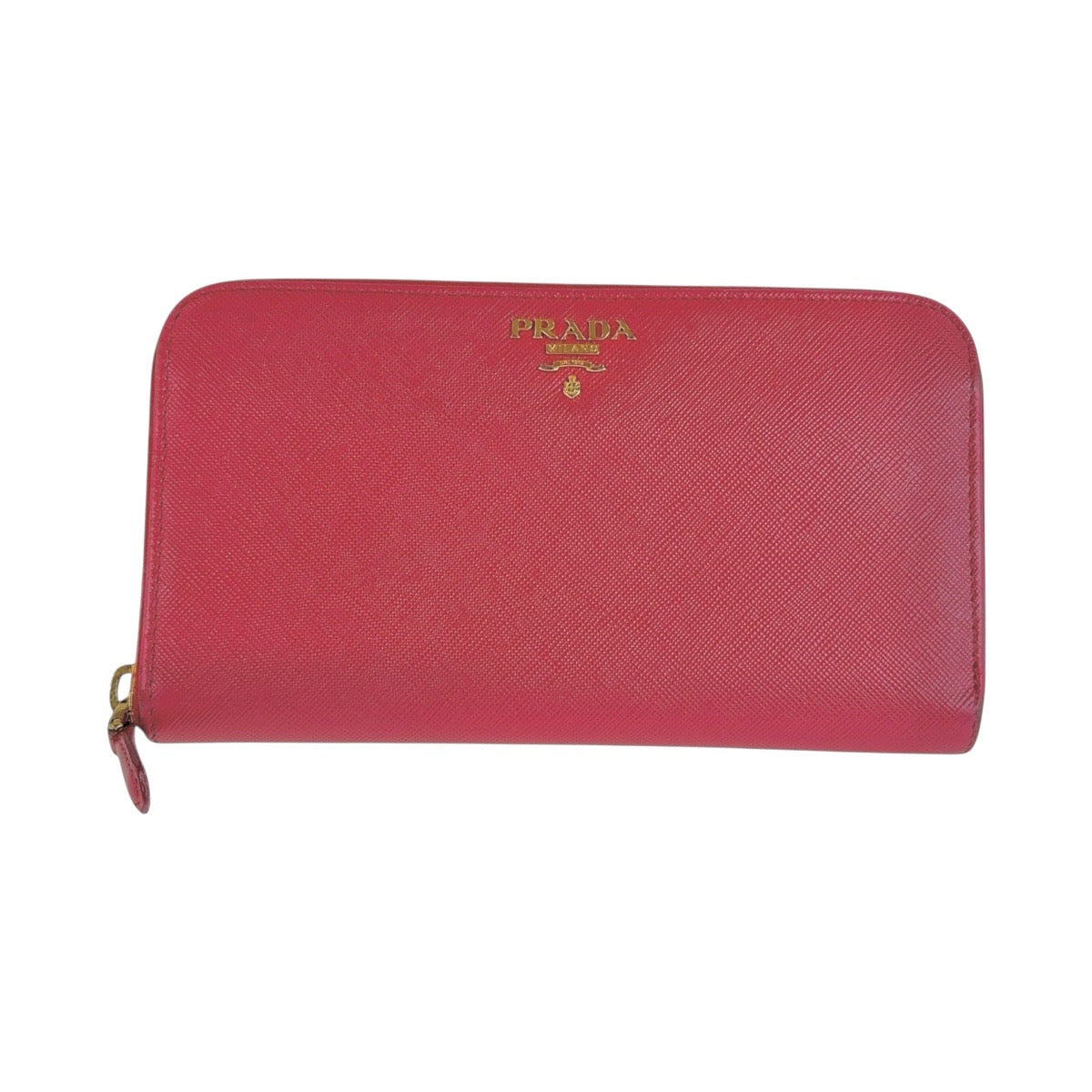 12788
PRADA プラダ サフィアーノ ピンク ゴールド金具 レザー 長財布 ラウンドファスナー  レディース