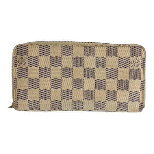 12786
LOUIS VUITTON ルイヴィトン ダミエ アズール ジッピーウォレット ホワイト グレー ゴールド金具 PVC N60019 長財布 ロングウォレット  レディース