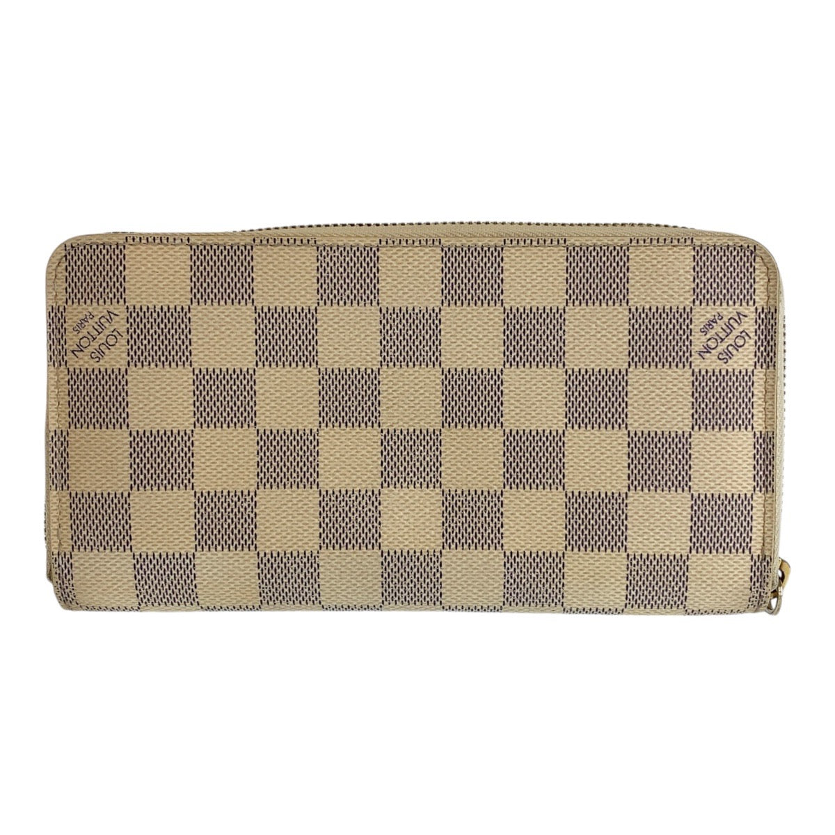 12786
LOUIS VUITTON ルイヴィトン ダミエ アズール ジッピーウォレット ホワイト グレー ゴールド金具 PVC N60019 長財布 ロングウォレット  レディース