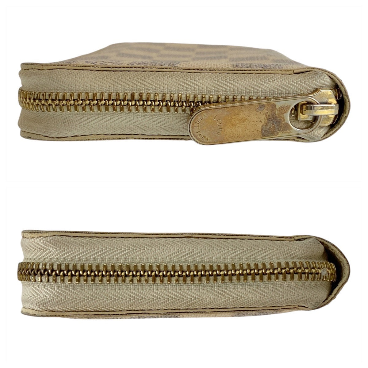 12786
LOUIS VUITTON ルイヴィトン ダミエ アズール ジッピーウォレット ホワイト グレー ゴールド金具 PVC N60019 長財布 ロングウォレット  レディース
