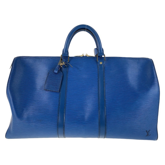 12785
LOUIS VUITTON ルイヴィトン エピ キーポル50 トレドブルー ブルー ゴールド金具 M42965 ボストンバッグ ハンドバッグ  メンズ