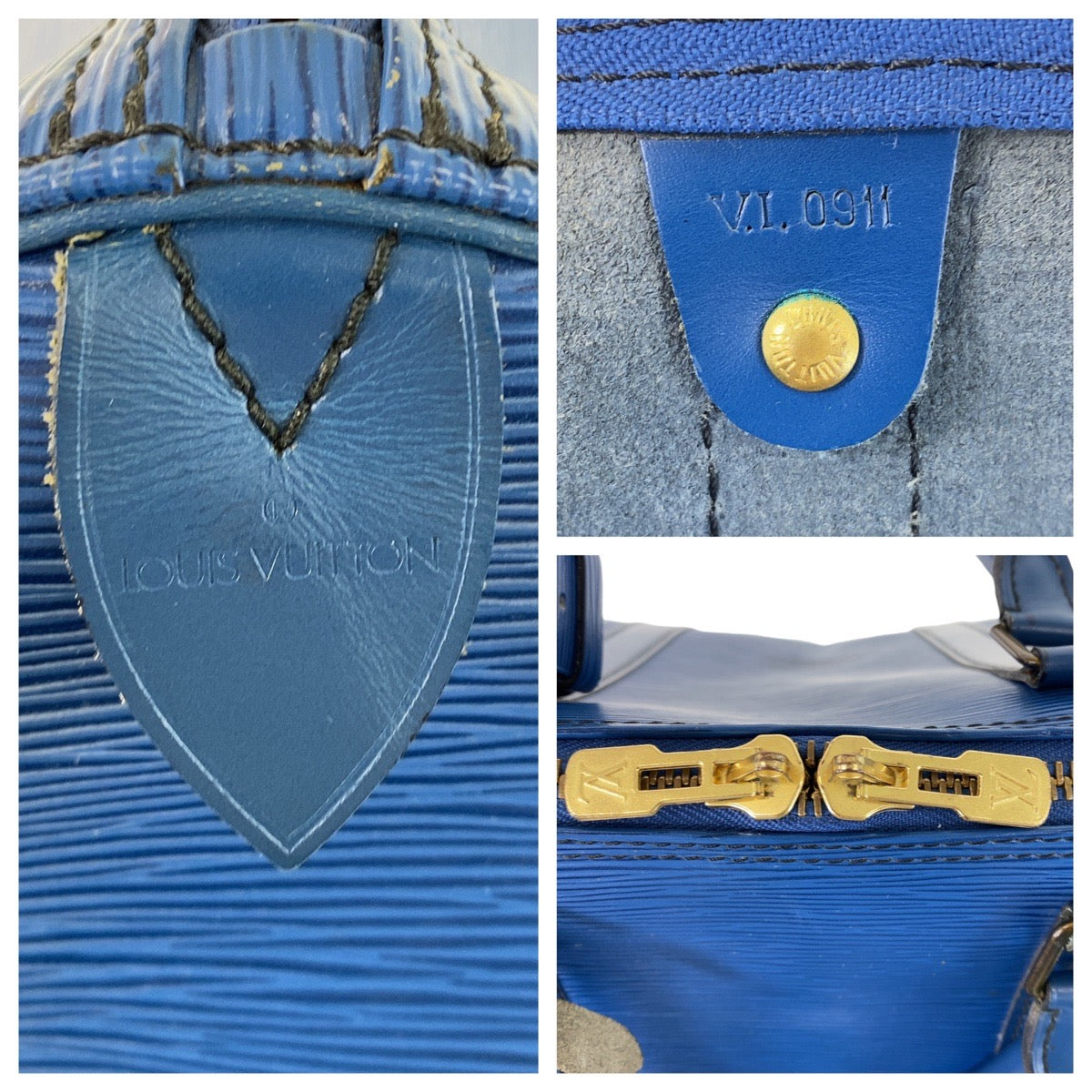 12785
LOUIS VUITTON ルイヴィトン エピ キーポル50 トレドブルー ブルー ゴールド金具 M42965 ボストンバッグ ハンドバッグ  メンズ