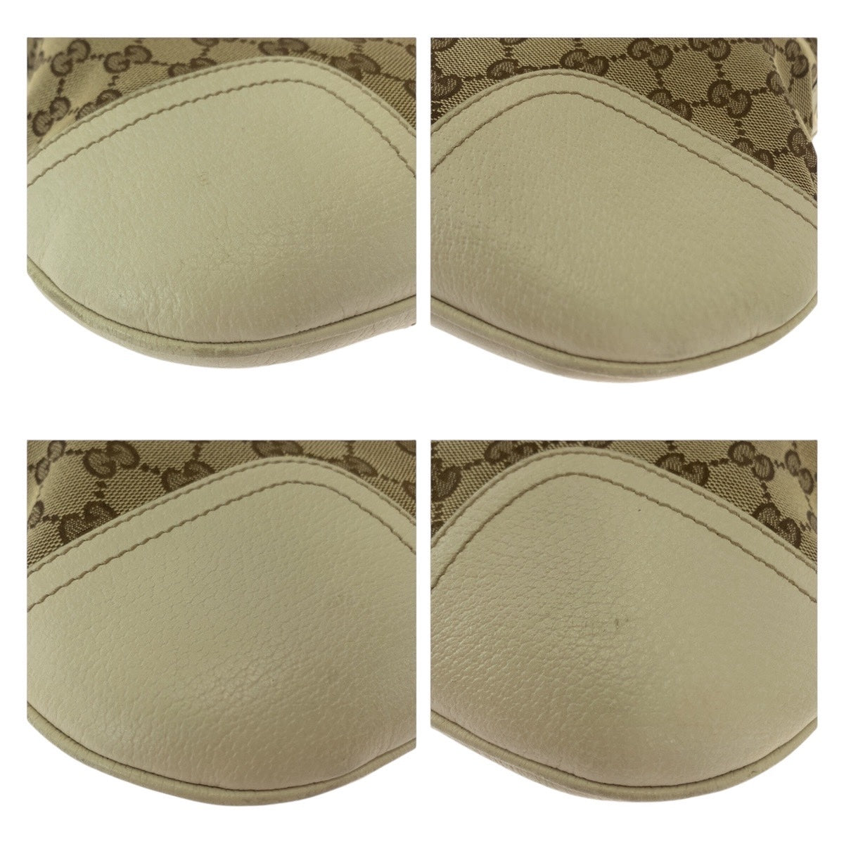 13269
GUCCI グッチ シェリーライン プリンシー ベージュ ホワイト ゴールド金具 GGキャンバス / レザー 204939 ショルダーバッグ ポシェット  レディース