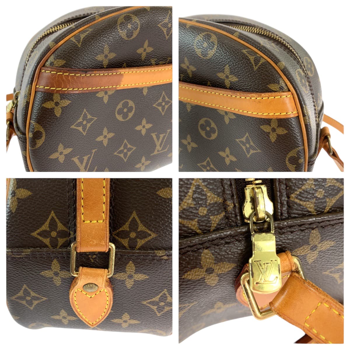 12787
LOUIS VUITTON ルイヴィトン モノグラム ブロワ ブラウン ゴールド金具 PVC M51221 ショルダーバッグ 斜め掛け ベタなし  レディース AB48