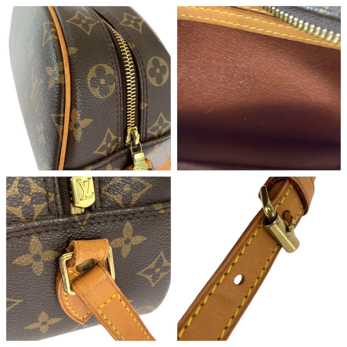 12787
LOUIS VUITTON ルイヴィトン モノグラム ブロワ ブラウン ゴールド金具 PVC M51221 ショルダーバッグ 斜め掛け ベタなし  レディース AB48