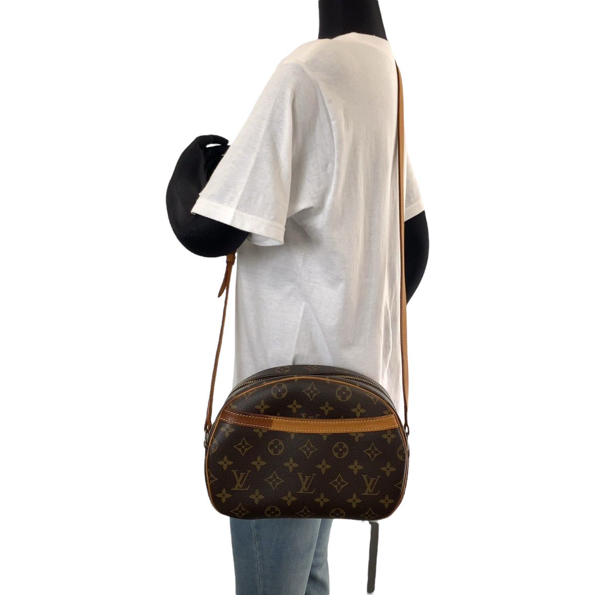12787
LOUIS VUITTON ルイヴィトン モノグラム ブロワ ブラウン ゴールド金具 PVC M51221 ショルダーバッグ 斜め掛け ベタなし  レディース AB48