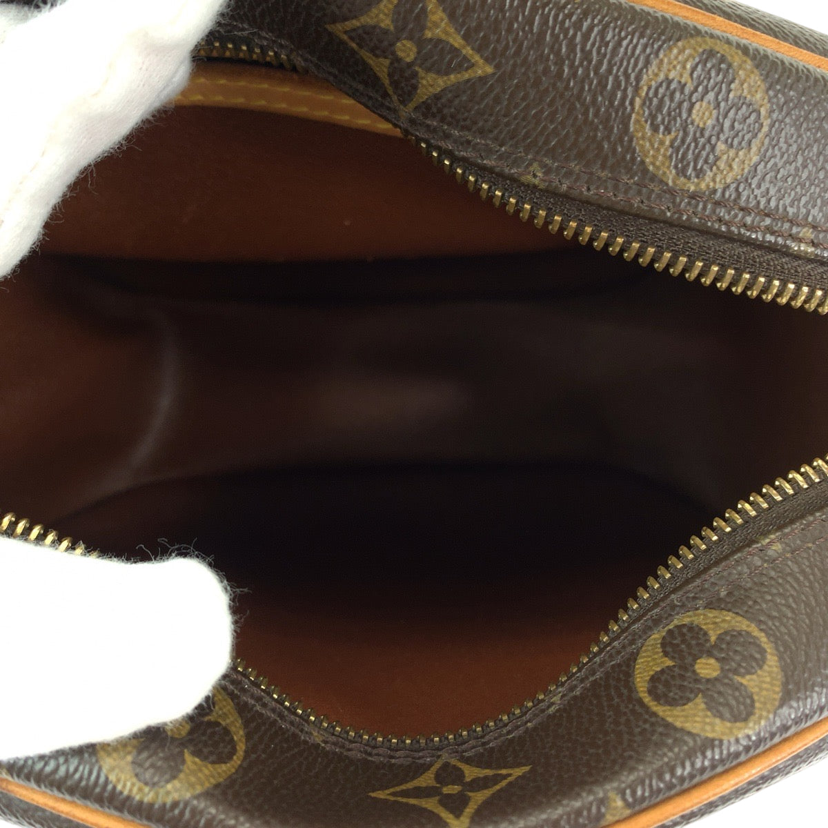 12787
LOUIS VUITTON ルイヴィトン モノグラム ブロワ ブラウン ゴールド金具 PVC M51221 ショルダーバッグ 斜め掛け ベタなし  レディース AB48