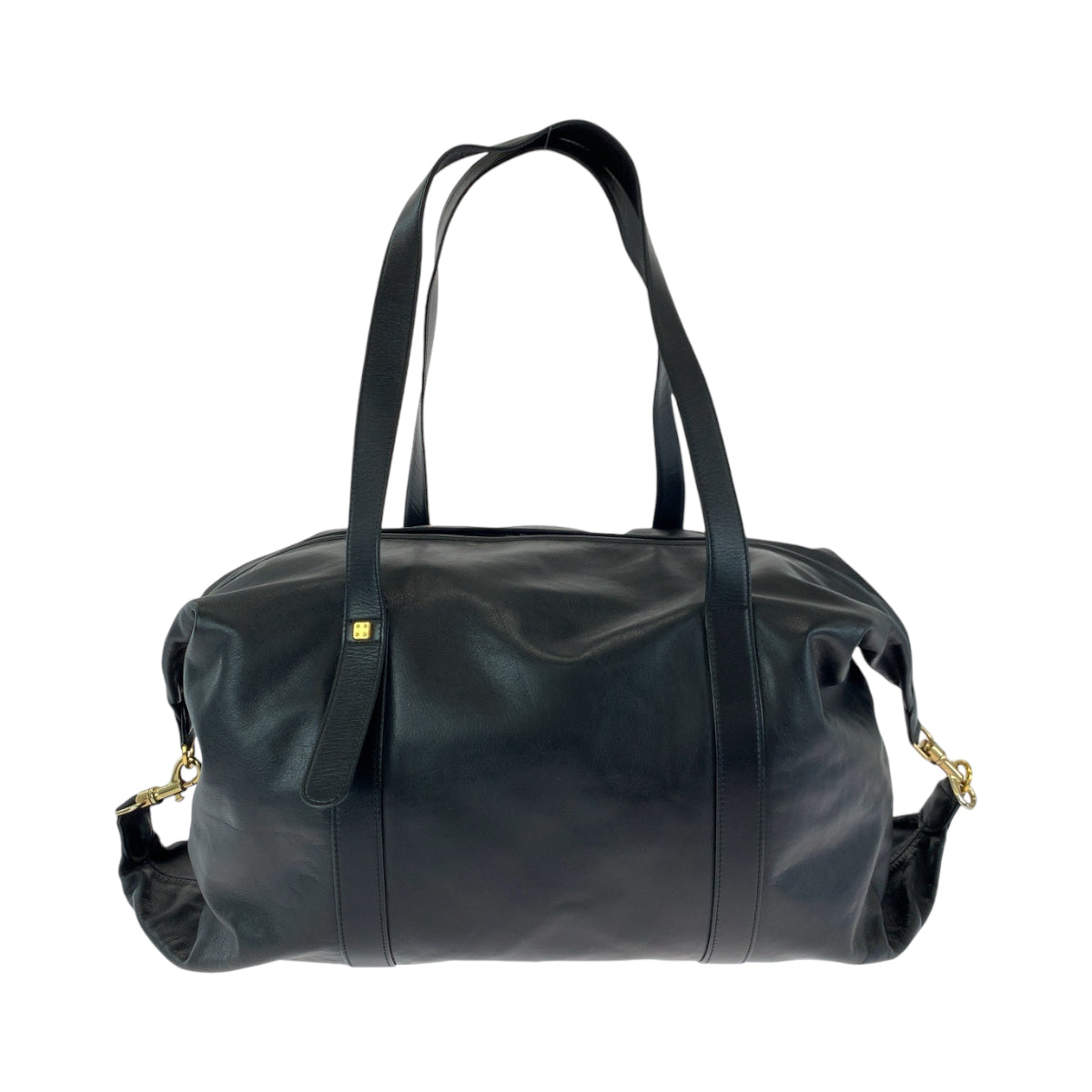 13272
LOEWE ロエベ ヴィンテージ アナグラム 男女兼用 ブラック 黒 ゴールド金具 レザー ボストンバッグ ショルダーバッグ  レディース