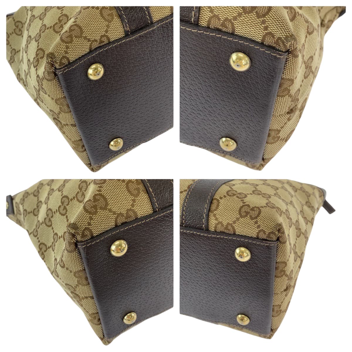 13273
GUCCI グッチ アビー ブラウン ゴールド金具 GGキャンバス 141470 トートバッグ ショルダーバッグ  レディース