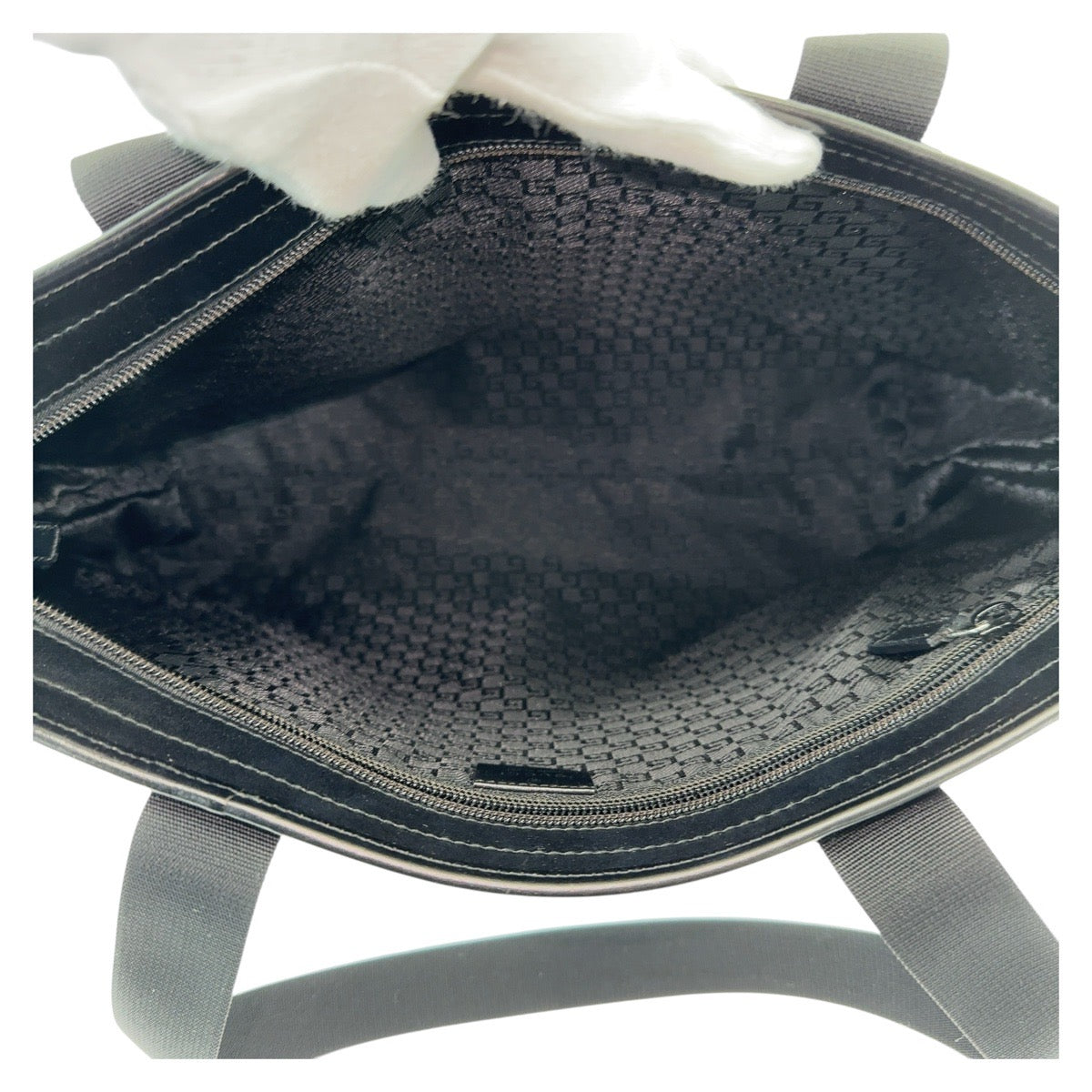GUCCI グッチ 男女兼用 ブラック 黒 シルバー金具 ナイロン / レザー 019 0426 トートバッグ ショルダーバッグ  メンズ