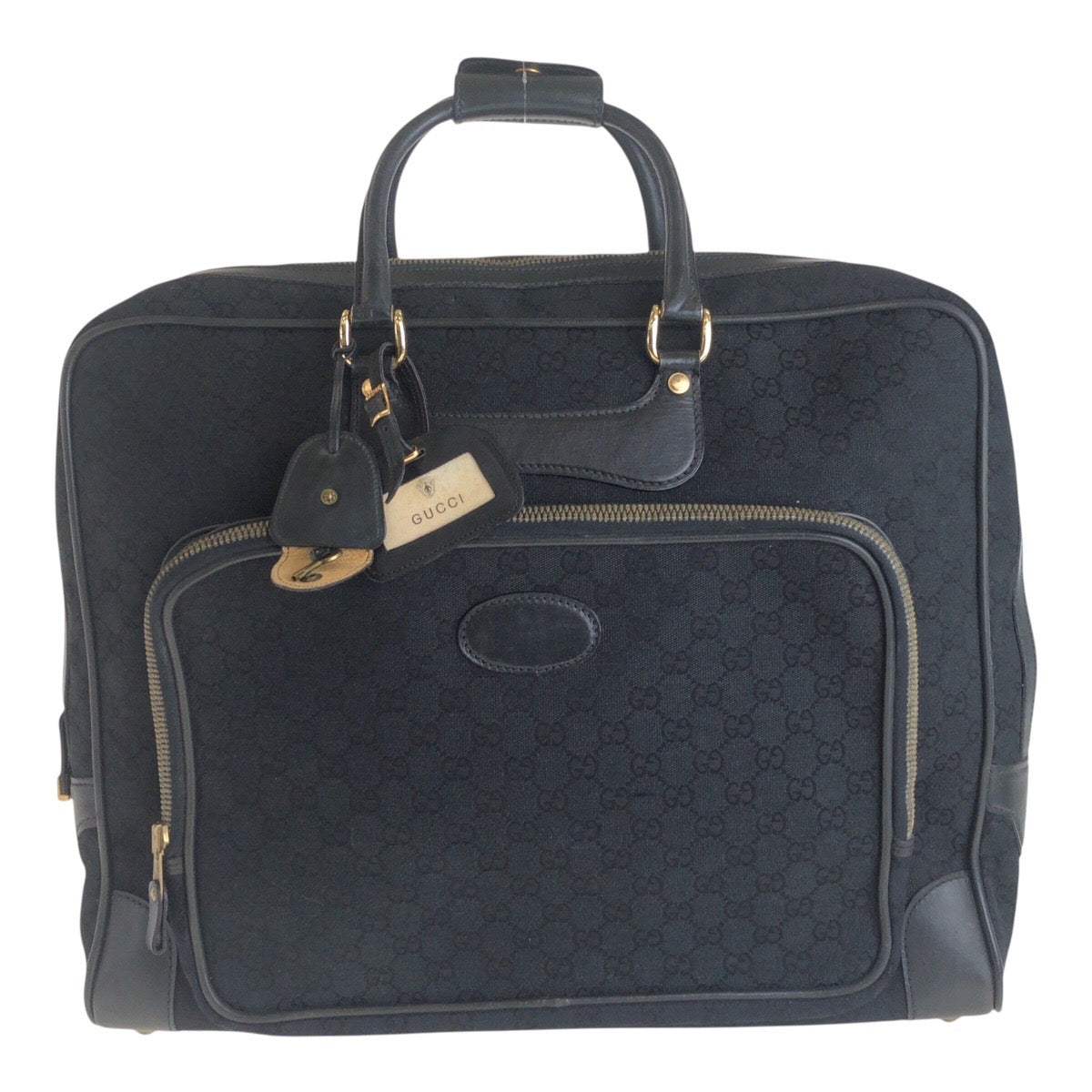 14060
GUCCI グッチ ヴィンテージ オールドグッチ ブラック 黒 ゴールド金具 GGキャンバス ビジネスバッグ ブリーフケース  メンズ