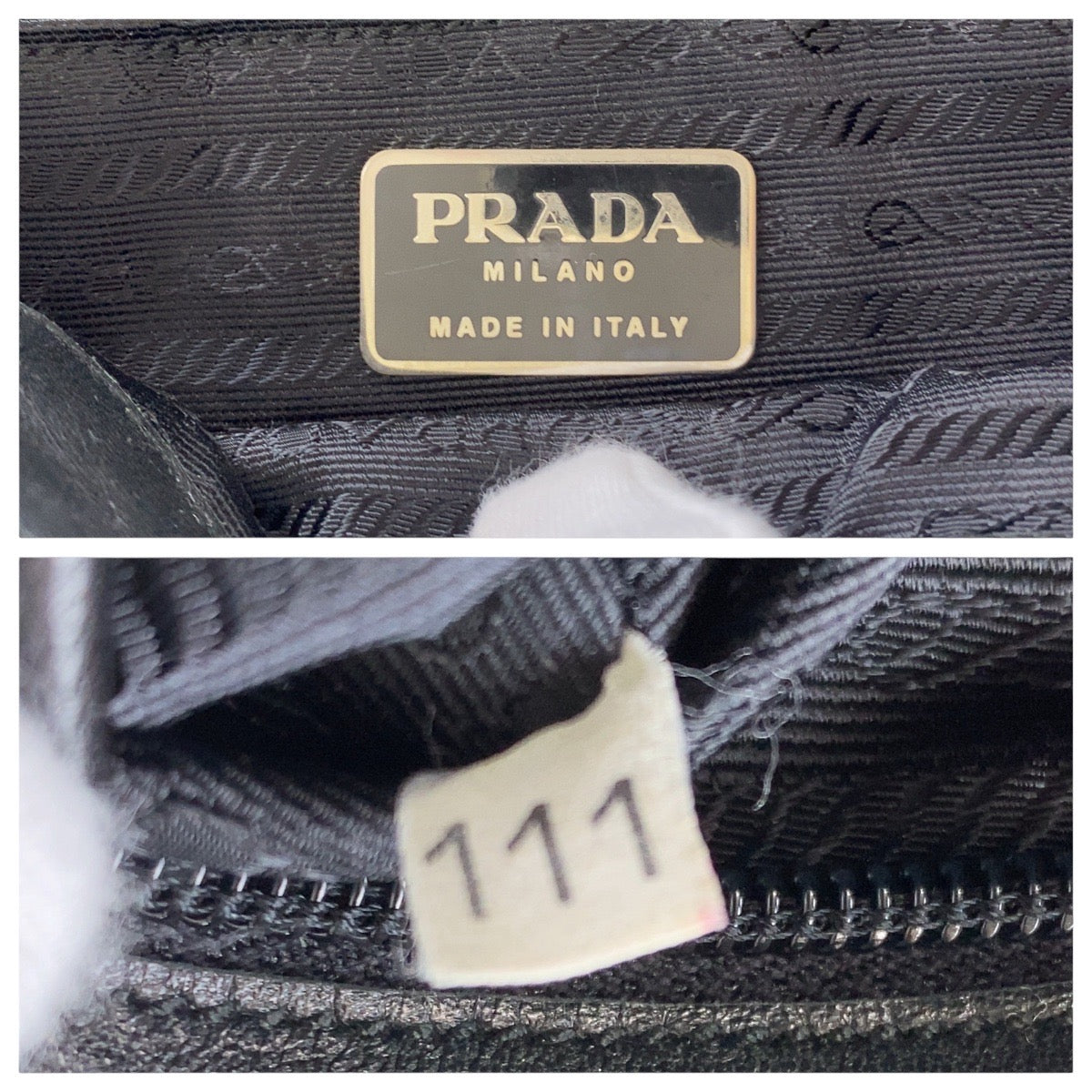 13277
PRADA プラダ ブラック 黒 レザー / プラスチック 斜め掛け ショルダーバッグ ポシェット  レディース