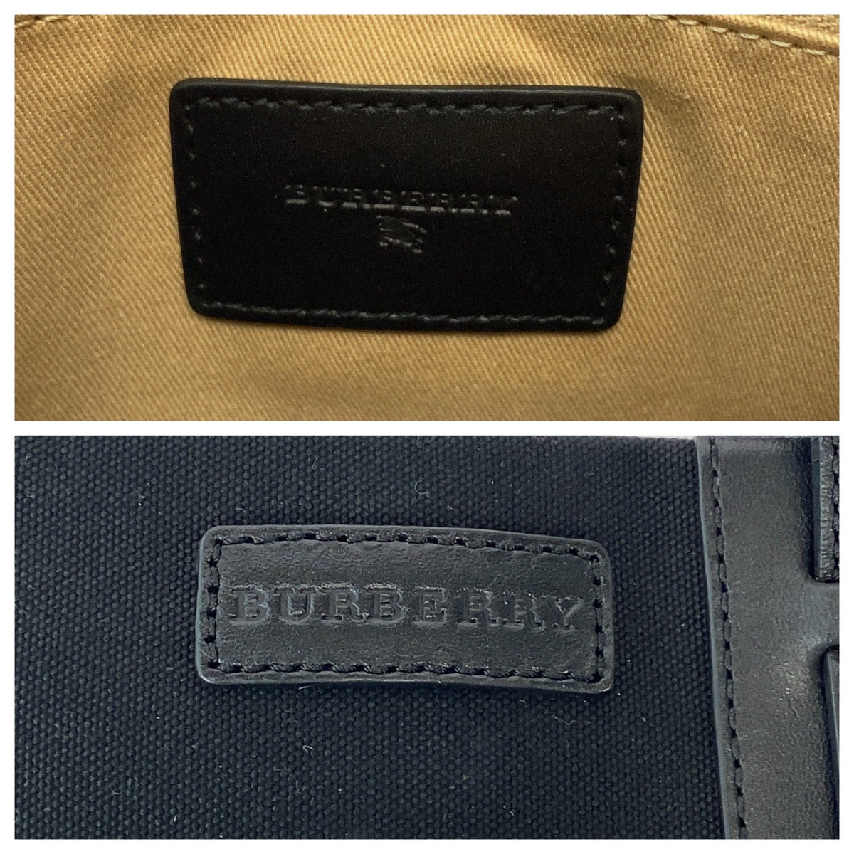 13281
BURBERRY バーバリー チェック柄 ブラック ベージュ シルバー金具 キャンバス ハンドバッグ トートバッグ  レディース
