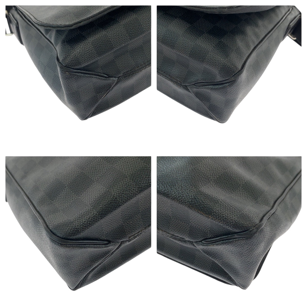 13282
LOUIS VUITTON ルイヴィトン ダミエ グラフィット ディストリクトMM グレー ブラック シルバー金具 PVC N41272 ショルダーバッグ メッセンジャーバッグ  メンズ