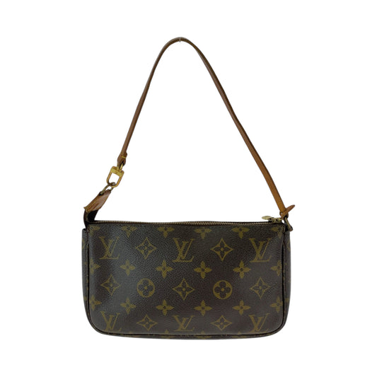 12784
LOUIS VUITTON ルイヴィトン モノグラム ブラウン ゴールド金具 PVC M51980 ハンドバッグ アクセサリーポーチ  レディース
